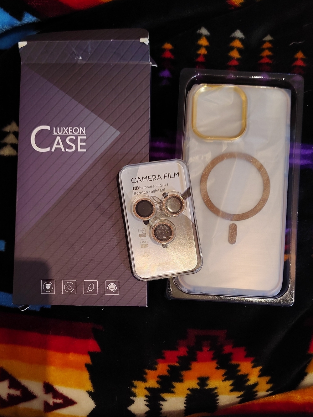 Luxeon 3-1 Case Clear iPhone Case with Gold Accents.       ( IP 16 PRO MAX)